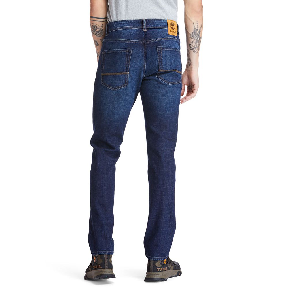 Timberland Παντελονια Ανδρικα Σκουρο Μπλε - Sargent Lake Slim Denim Jeans - Greece 8619725-LK